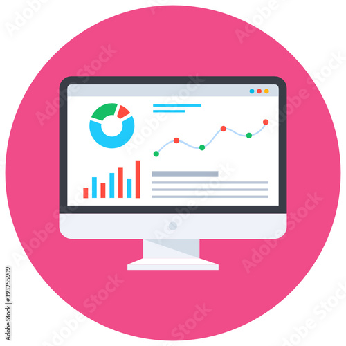 
Data chart denoting concept of business report icon
