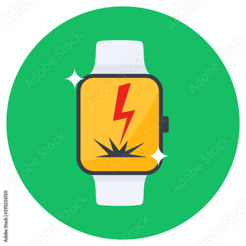 
An icon design of smartwatch in editable flat style
