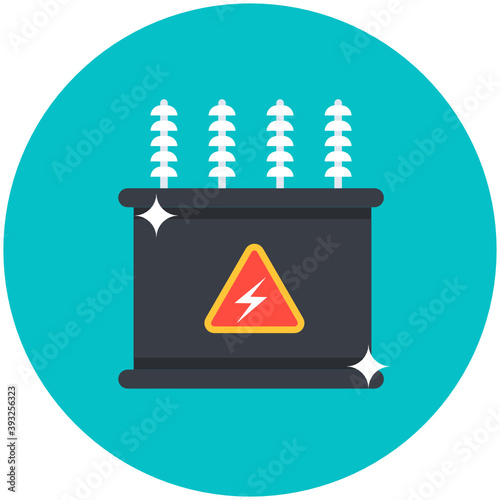 
Battery for charging purposes, an icon design of accumulator in trendy flat style 
