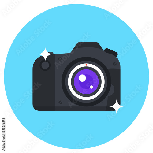  Digital camera icon, photography equipment 