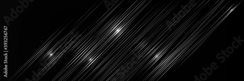 Dark deep black dynamic abstract vector background with diagonal lines. Modern creative halftone premium gradient. 3d cover of business presentation banner for sale event night party. Soft shadow line