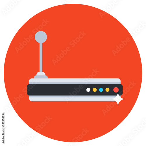 
Internet service, wireless wifi router in flat vector 
