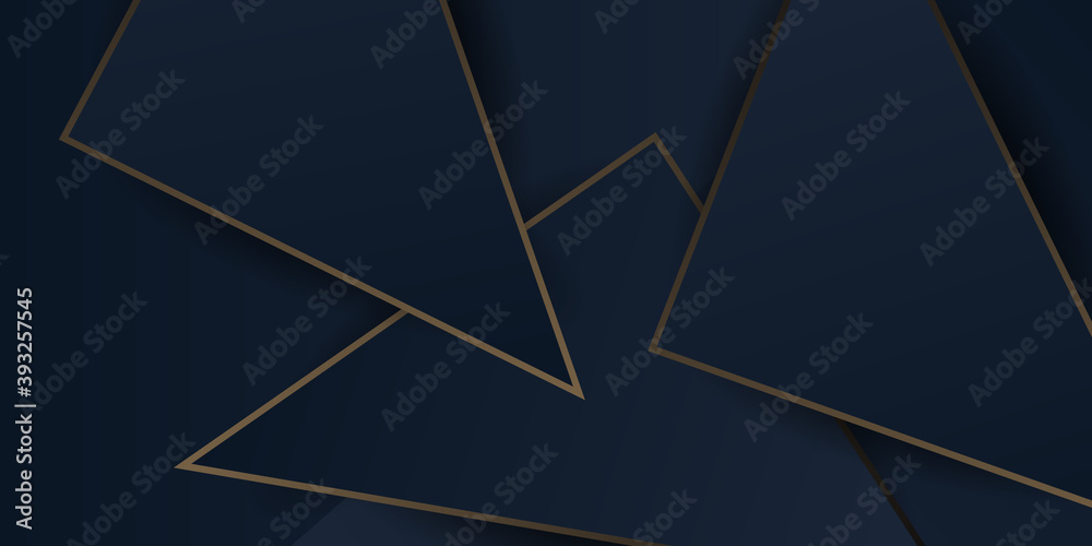 Abstract low polygonal pattern luxury golden line with dark navy blue template background. Luxury and elegant. Premium style for poster, cover, print, artwork. Vector illustration Abstract low polygonal pattern luxury golden line with dark navy blue template background. Luxury and elegant. Premium style for poster, cover, print, artwork. Vector illustration