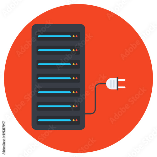 

Data server architecture, server network in editable style 
