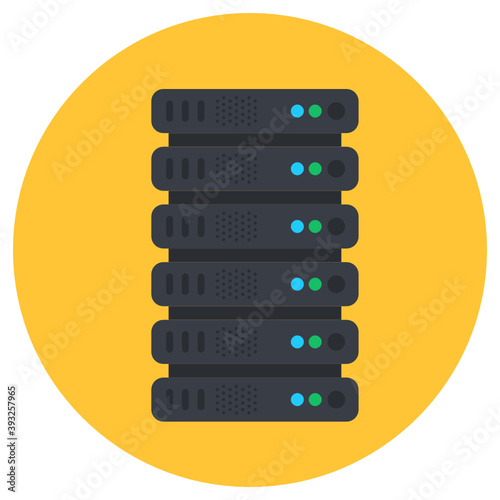 

Data server architecture, server network in editable style 
