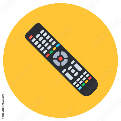 
Remote controller vector, modern flat rounded icon of electronic remote

