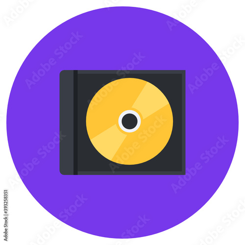 
Editable icon of dvd rom, flat rounded vector 

