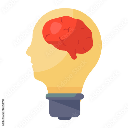 
An icon of creative brain, human intelligence 
