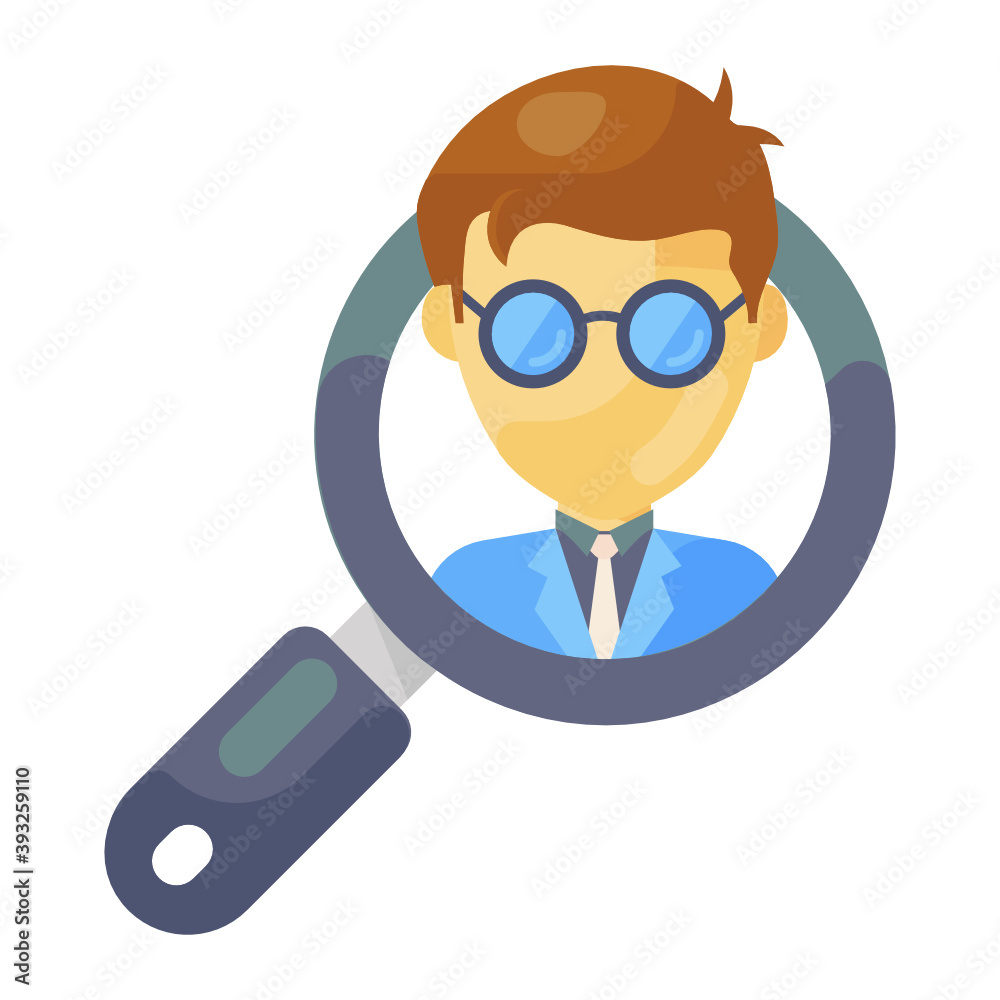 
Trendy vector of executive search, finding resource
