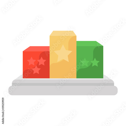 
Leaderboard vector style, position podium icon design 
