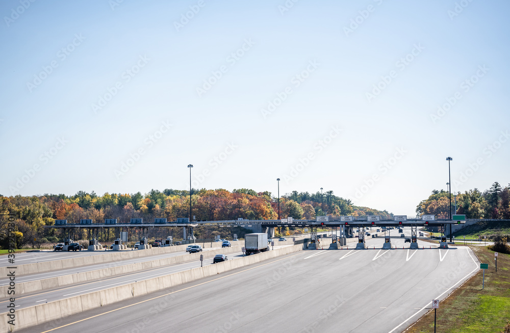 Fotografie Toll Highway with multi-line payment terminal