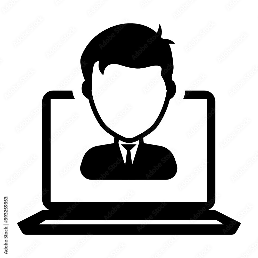 
A vector of freelancer in modern flat style 

