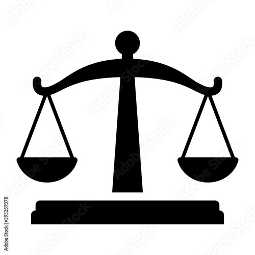 
Trendy flat icon of balance scale, equity scale
