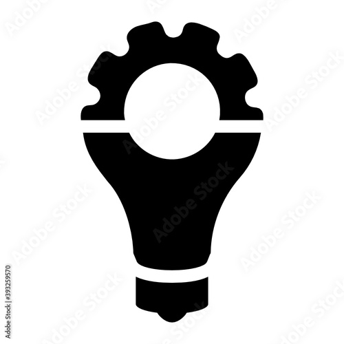 
Idea optimization icon in modern flat style 
