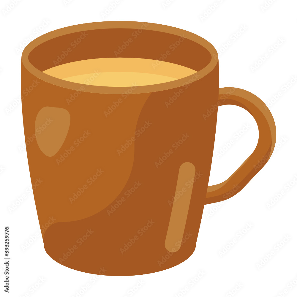 Teacup icon in modern flat style
Teacup icon in modern flat style