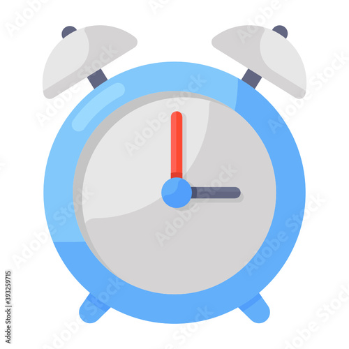 
Alarm clock vector style, alarm bell in modern flat style 
