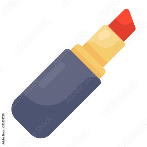 
Ladies lipstick vector in flat design 
