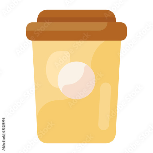 
A takeaway drink flat icon design
