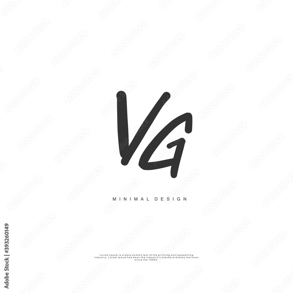 VG Initial handwriting or handwritten logo for identity. Logo with signature and hand drawn style. VG Initial handwriting or handwritten logo for identity. Logo with signature and hand drawn style.