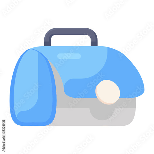 
Ladies bag icon in modern flat style 
