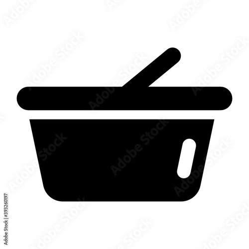  A vector of grocery bucket in editable flat style 