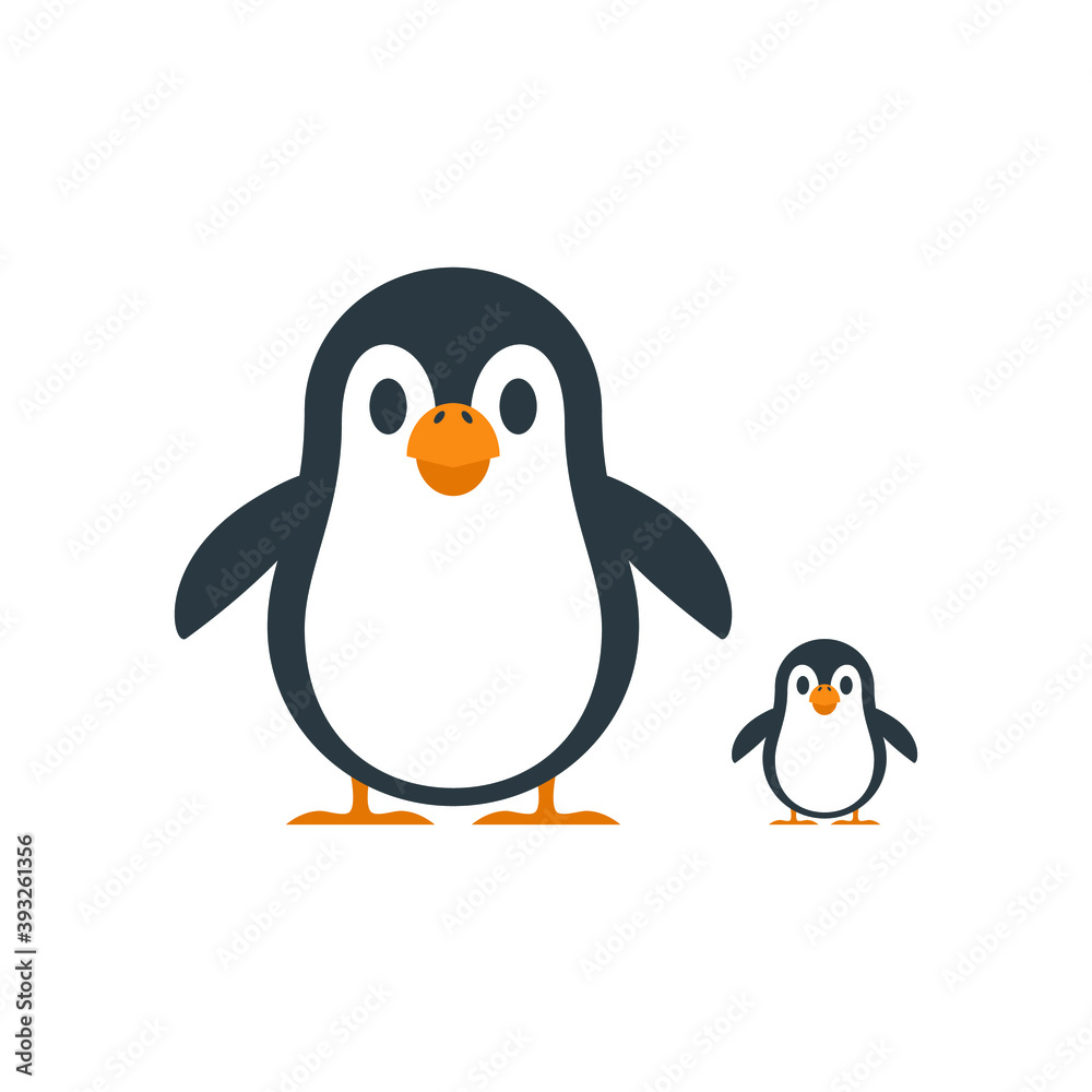 penguin vector cartoon, penguin mascot icon penguin vector cartoon, penguin mascot icon