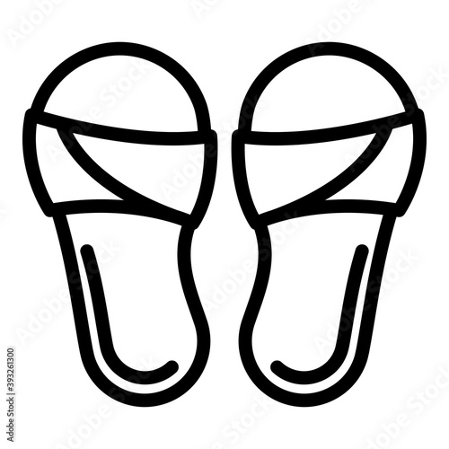 Casual sandals icon. Outline casual sandals vector icon for web design isolated on white background