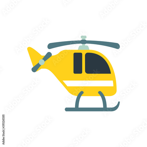 helicopter vector at the airport for transportation in the sky