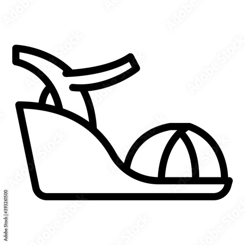 Party sandals icon. Outline party sandals vector icon for web design isolated on white background
