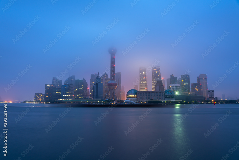 beautiful night in shanghai,view from suzhou river