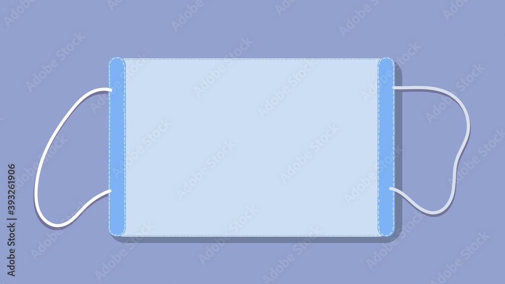 protective surgical mask, close-up located on the sheet . topic prevention of viruses, flu, and coronavirus. illustration protective surgical mask, close-up located on the sheet . topic prevention of viruses, flu, and coronavirus. illustration
