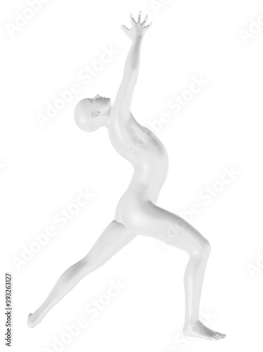 Grey 3d maneken yoga poses