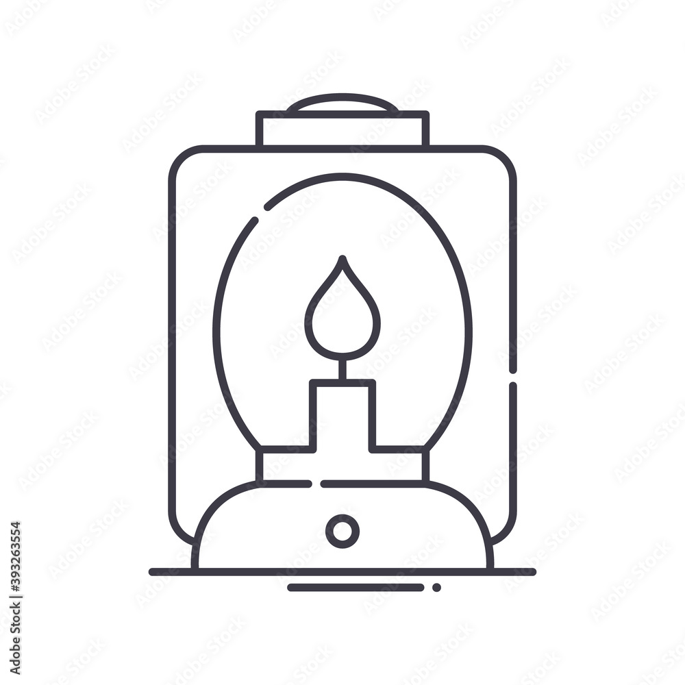 Lantern icon, linear isolated illustration, thin line vector, web design sign, outline concept symbol with editable stroke on white background. Lantern icon, linear isolated illustration, thin line vector, web design sign, outline concept symbol with editable stroke on white background.
