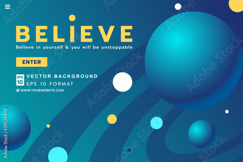 3d spherical in planet concept on blue background