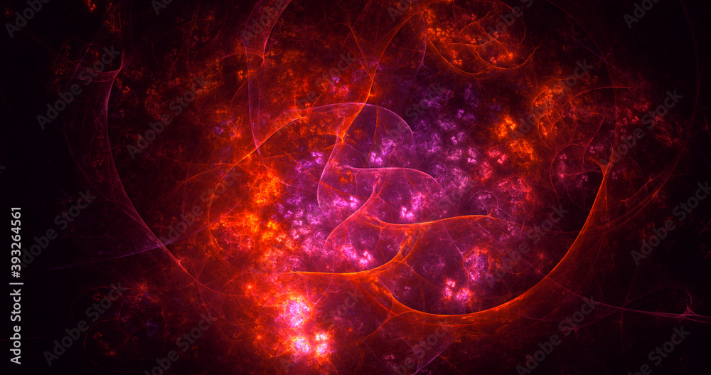 Obraz premium 3D rendering abstract multicolor fractal light background