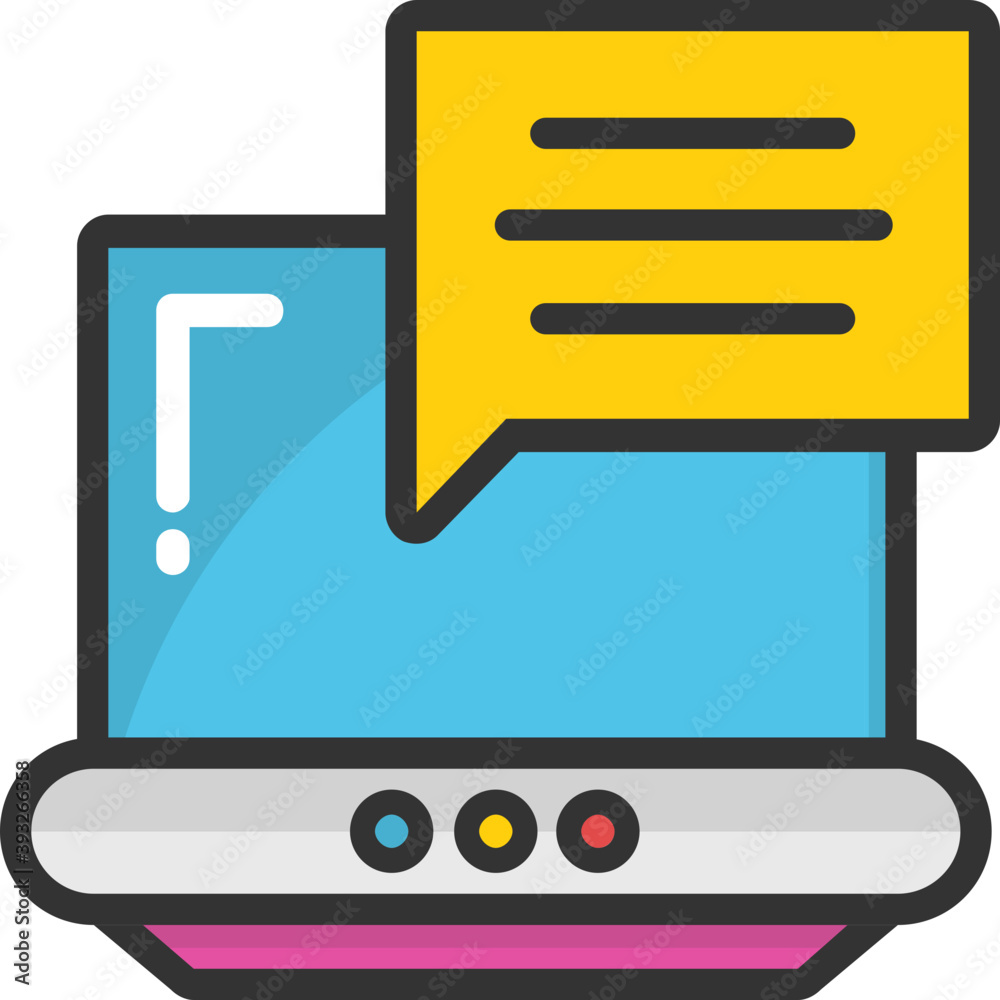 
Online chat Vector Icon
