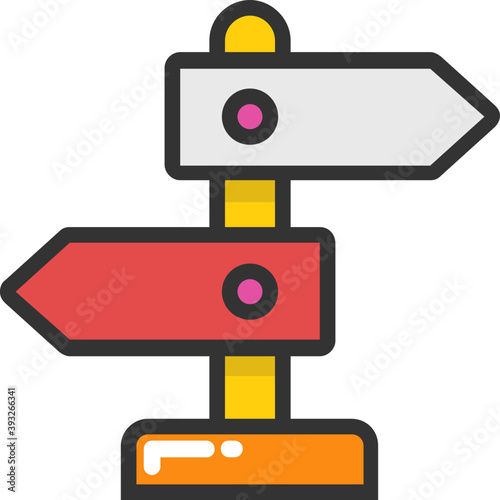 
Guidepost Vector Icon
