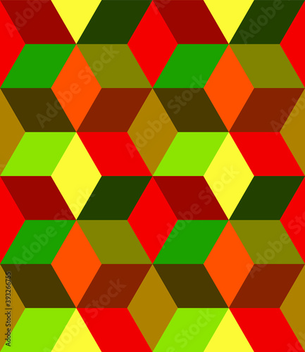 seamless pattern of geometric shapes in warm colors, background