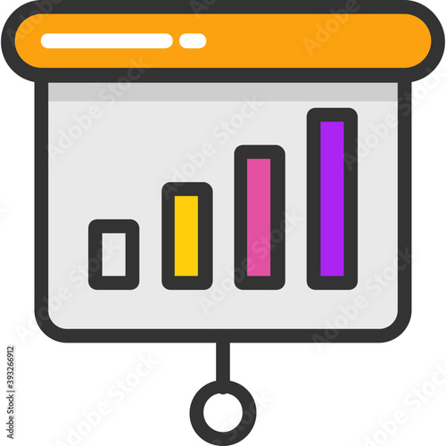 
Graphic Presentation Vector Icon
