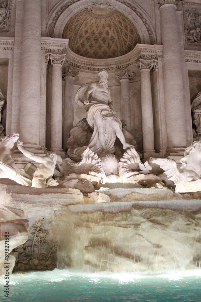Trevi fountain . Fontana di Trevi. Rome, Italy.
