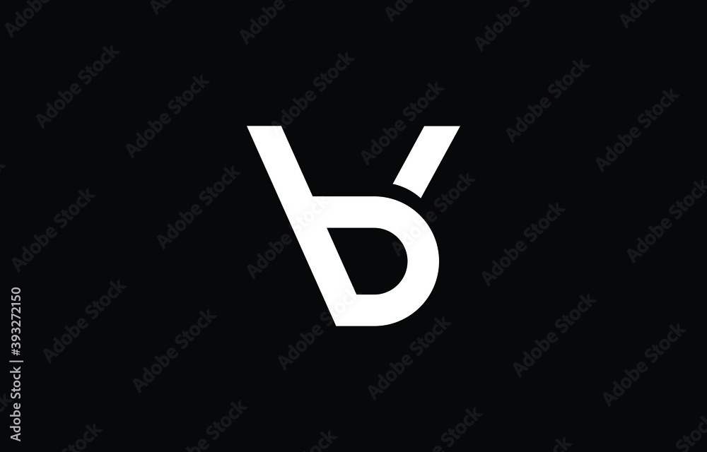VB BV V B logo design concept with background. Initial based creative ...