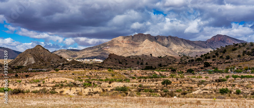 Landscape view of El Tolle near Murcia in Spain