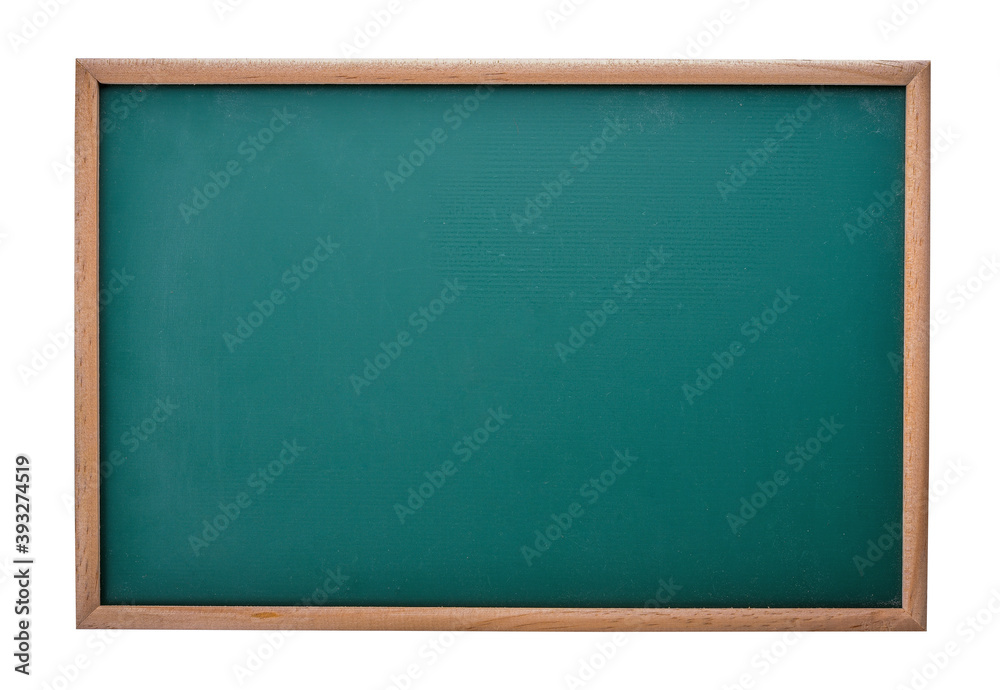 Empty green chalkboard with wooden frame isolated on white background. Empty green chalkboard with wooden frame isolated on white background.