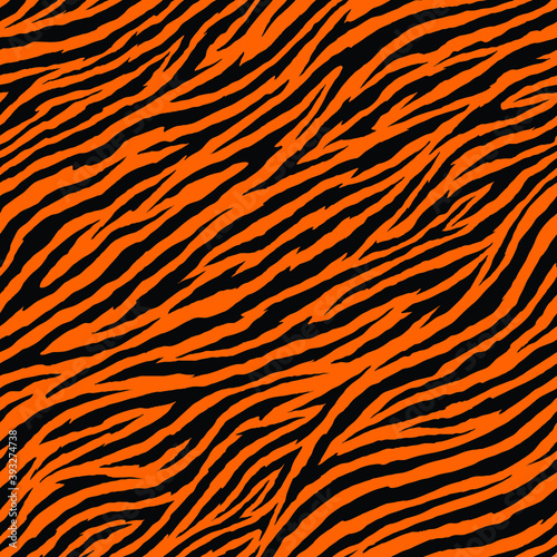 Tiger stripes seamless pattern. Vector illustration background for surface, t shirt design, print, poster, icon, web, graphic designs. 