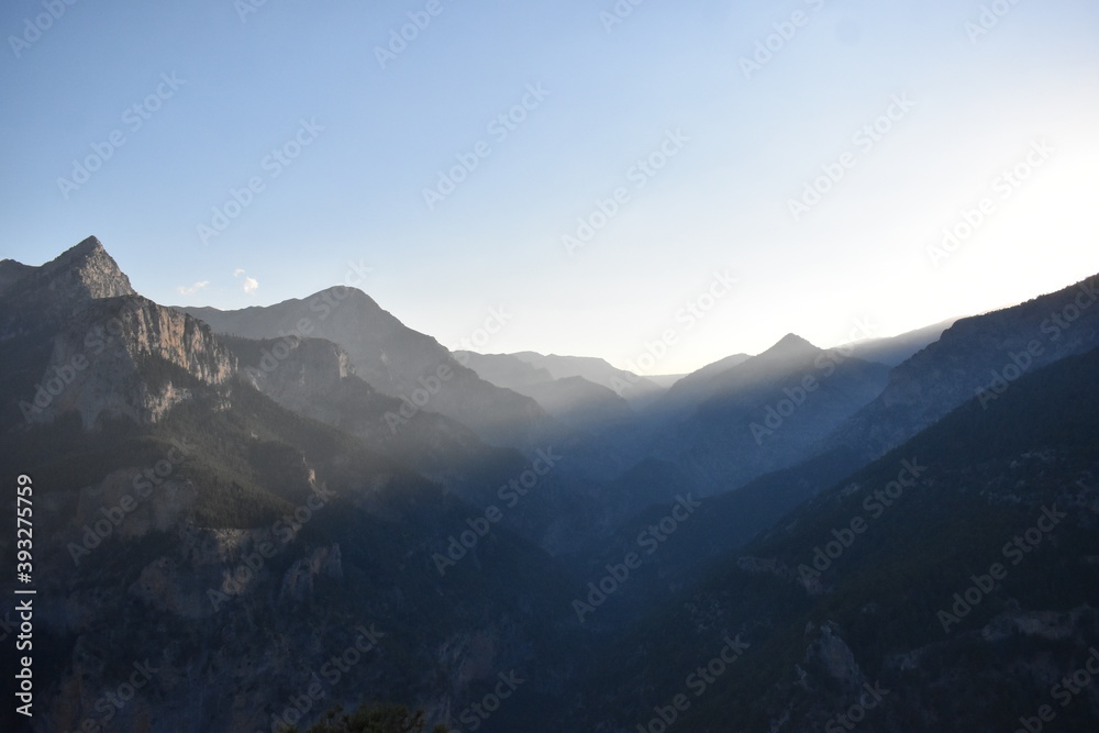 Obraz premium Mountain range in the morning