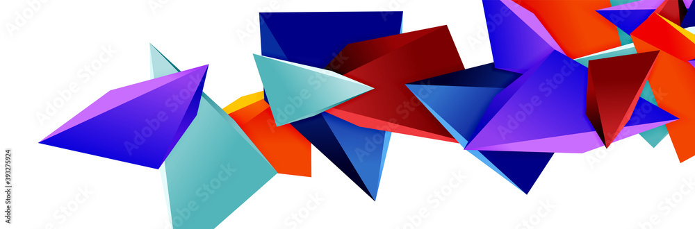 Triangle mosaic abstract background, 3d triangular low poly shapes. Geometric vector illustration for covers, banners, flyers and posters and other Triangle mosaic abstract background, 3d triangular low poly shapes. Geometric vector illustration for covers, banners, flyers and posters and other