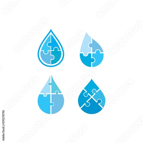 people Water care logo vector icon illustration