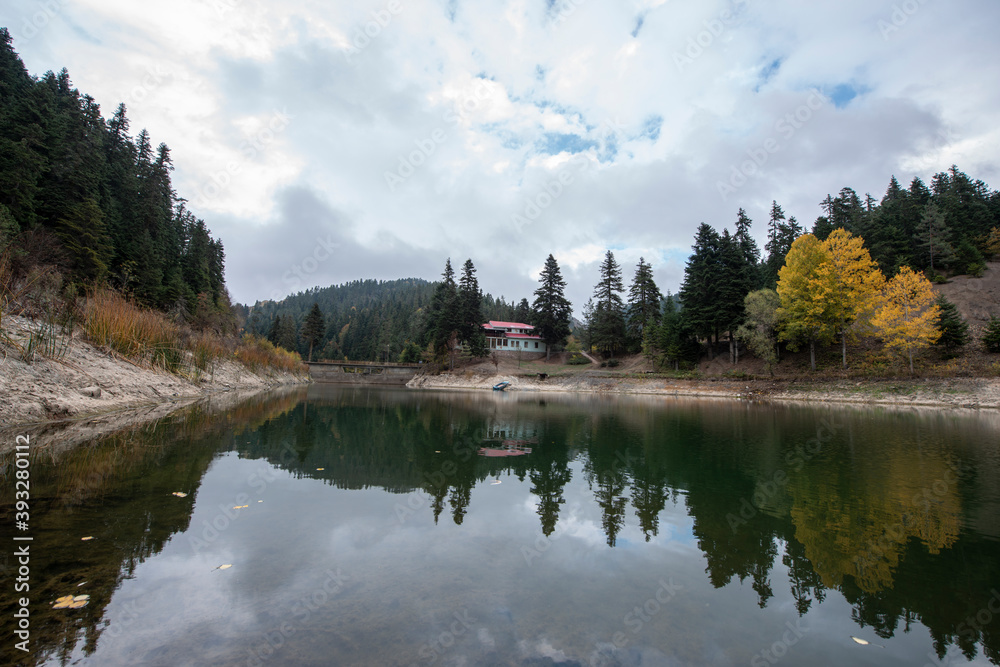 Fototapeta premium View of small Akgöl Lake in Sinop Ayancık. Turkey