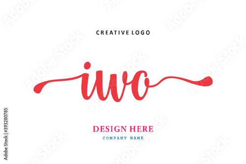 IWO lettering logo is simple, easy to understand and authoritative