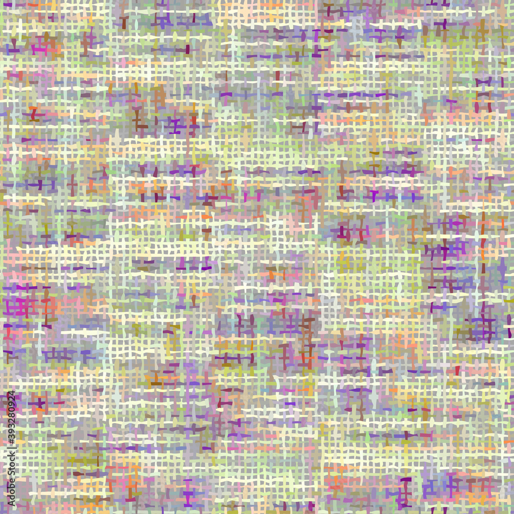 Fototapeta premium Seamless plaid pattern. Imitation of a texture of rough canvas. Vector image.